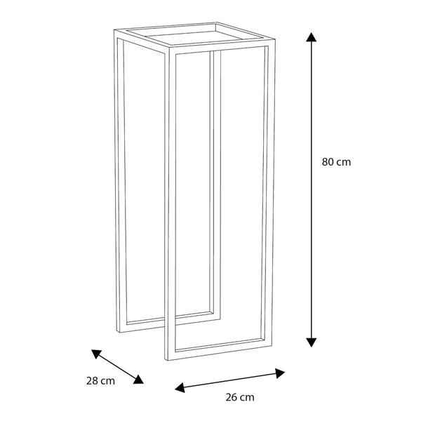 Kwietnik w kształcie stolika Kaja Home KS-08 KWIETNIK ECO L metalowy czarny