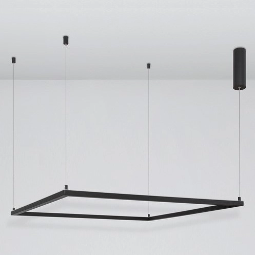 Minimalistyczna LAMPA wisząca JAEN LE41426 Luces Exclusivas metalowa OPRAWA ściemnialny ZWIS LED 50W 3000K kwadratowy czarny