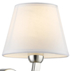 Sypialniany kinkiet Atlanta W01827NI-WH Cosmolight metal tkanina nikiel biały