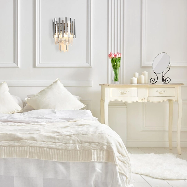 LAMPA ścienna ASPEN ML5995 Milagro kryształowa OPRAWA kinkiet metalowy chrom