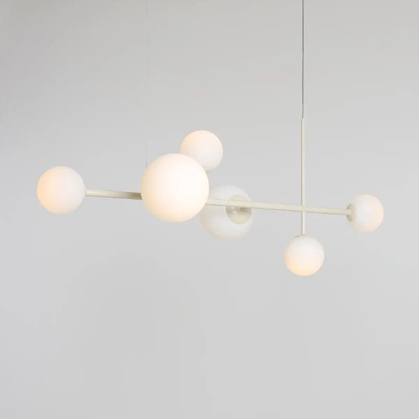 Zwisowa lampa molekułowa Dione 1092K9 Aldex kule białe kremowe