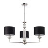 Lampa wisząca potrójna Artu ART-ZW-3 (N) do sypialni nikiel czarna