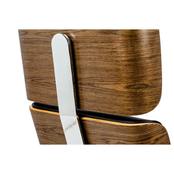 Fotel biurowy Lounge Business YS-6809.BLACK.WALNUT czarny sklejka orzech