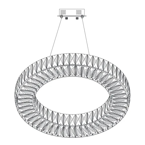 Żyrandol glamour CRISTAL ST-10625P-60 złota transparentna szklana LED 60W 3000K do salonu