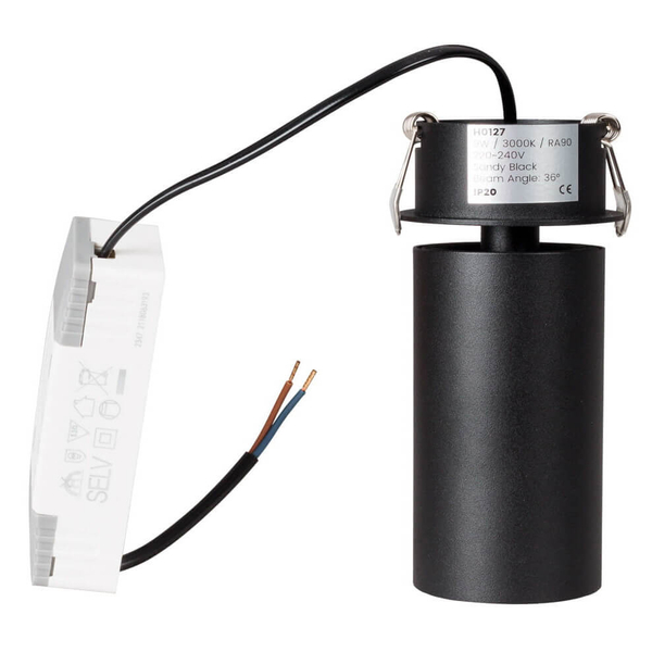 Lampa podtynkowa do kuchni HALO H0127 Maxlight LED 9W 3000K tuba czarny