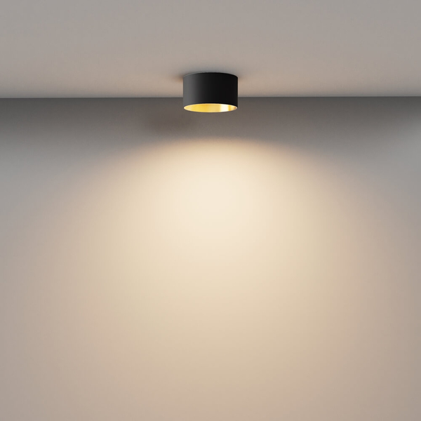 Nasufitowa lampa Vega C089CL-12W3K-BMG LED 12W 3000K okrągła czarna złota