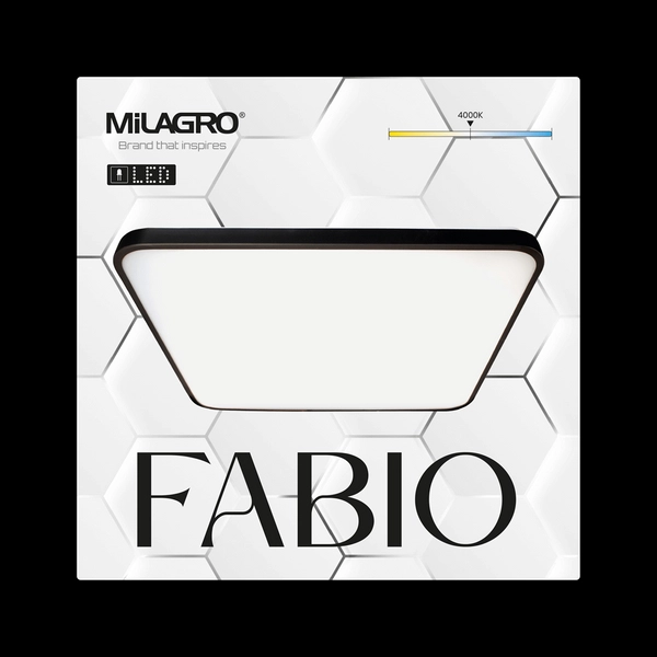 Sufitowa lampa nowoczesna Fabio LED 35W 4000K czarna square