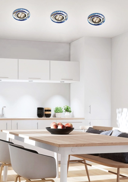 Niebieska lampa wpuszczana 2226965 do zabudowy LED 2,1W oczko