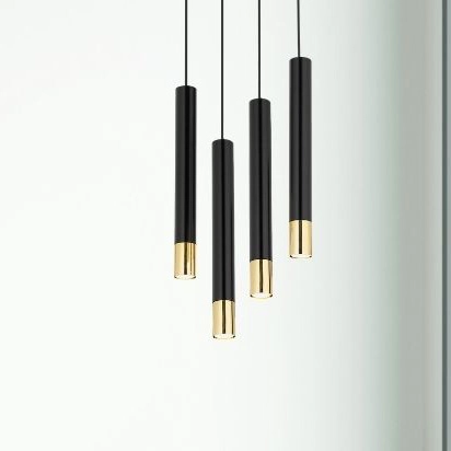 Jadalniana lampa wisząca Sopel Grand 33396 nad stół czarna złota