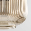 Ryflowana wisząca lampa Sophia Cognac 11038 szklana kula koniak