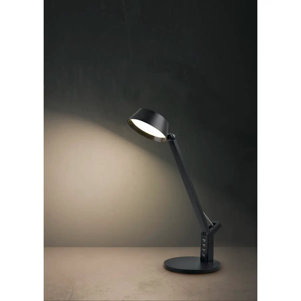 Stołowa lampa AVA 523090132 czarna 1xLED 5W 3000-6300K z regulacją