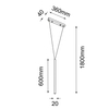 Wisząca lampa tuba Miaki 5162 Shilo zwis industrialna do salonu czarna