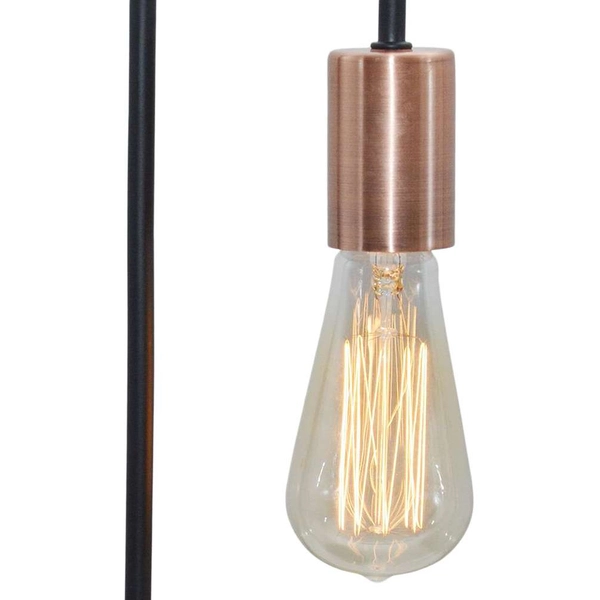 Stojąca lampka HERPE 41-66862 industrialna nocna loft miedź czarna