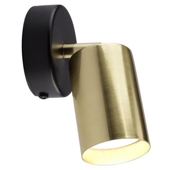 Ścienna LAMPA regulowana KONCEPT W1313-1L Auhilon loftowa OPRAWA metalowy kinkiet reflektorek tuba złota