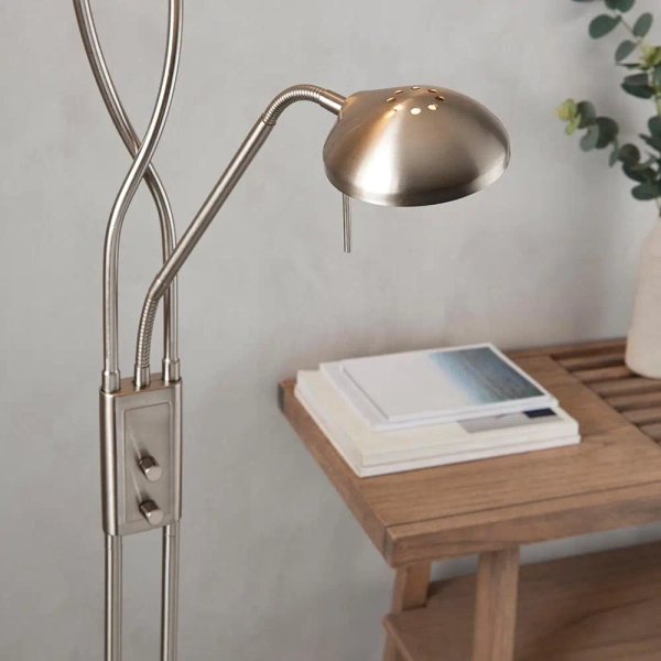 Podłogowa lampa do czytania Monaco MONACO-S.C. regulowana chrom