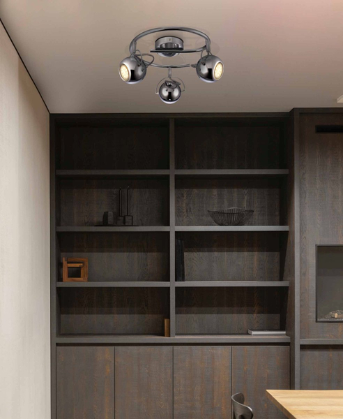 Lampa sufitowa Salva K-8002/3G CHR z reflektorkami chrom