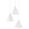 Stożkowa lampa wisząca CONO 10012 potrójna biały