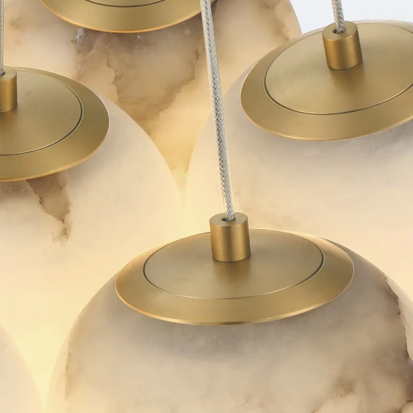 Zwieszana lampa Kepler QN-KEPLER-7P-BG LED 49W 3000K kula złoty biały