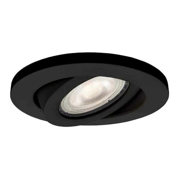 Sufitowa LAMPA wpust LAGOS LP-4425/1RM BK Light Prestige okrągła OPRAWA regulowane oczko do zabudowy IP65 czarne