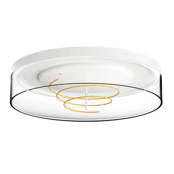 Plafon szklany Nolan 1004 Zumaline LED 17W 2700K ściemnialny przezroczysty