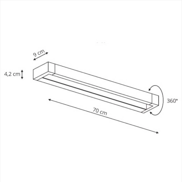 Kinkiet LAMPA ścienna CARGO LP-1173/1W 20W WH Light Prestige łazienkowa OPRAWA metalowa LED 20W 4000K IP44 biała