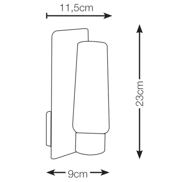 Szklana lampa ścienna Brastad łazienkowy kinkiet chrom biały