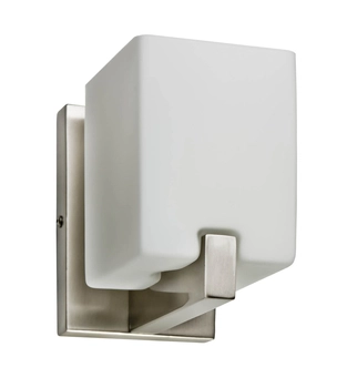 Ścienna lampa Cross kostka kinkiet satyna nikiel biały