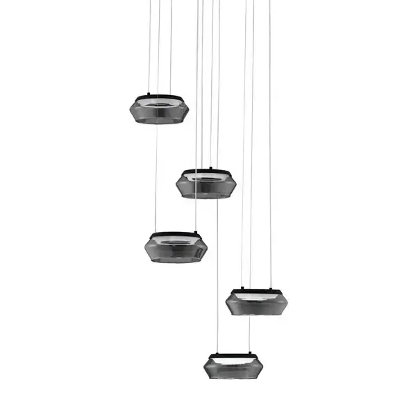 Lampa wisząca do salonu OVANIRA LE45196 LED 40W 3000K metalowa czarna