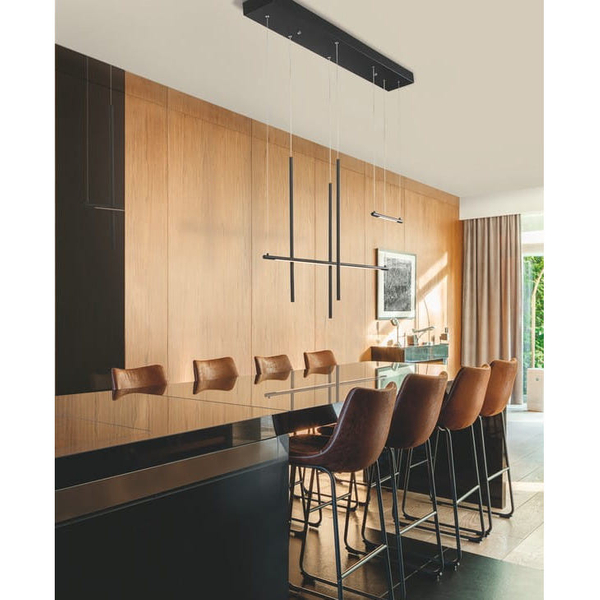 LAMPA wisząca BUGA LE41353 Luces Exclusivas minimalistyczna OPRAWA zwis LED 35W 3000K tuby czarne
