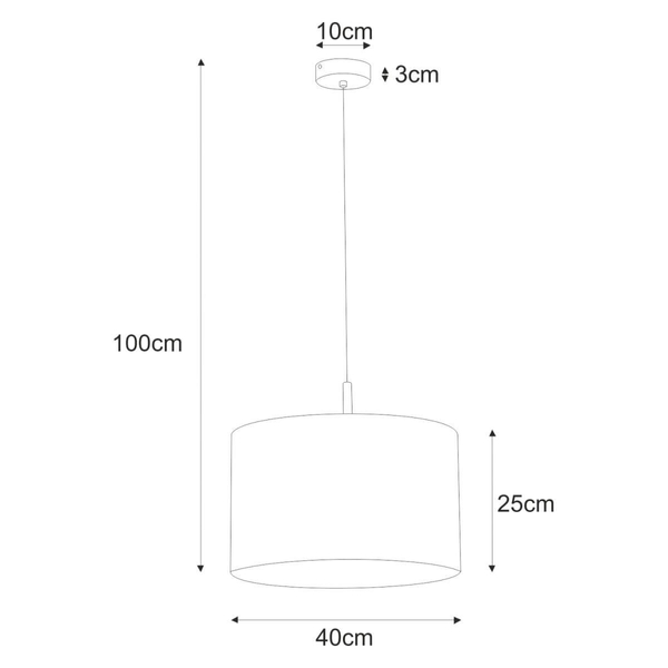 Lampa wisząca Simone K-4320 okrągła do kuchni czarna