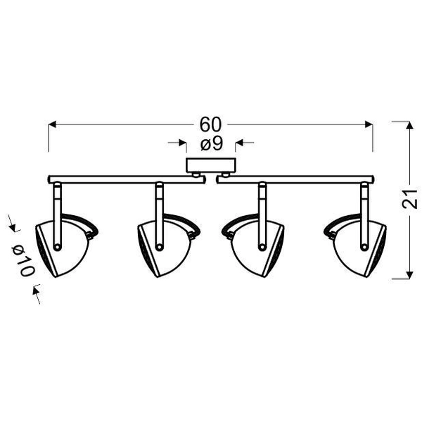 Sufitowa LAMPA plafon PENT 94-68071 Candellux regulowana OPRAWA ścienne reflektorki industrialne szare
