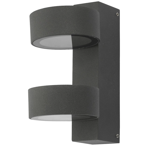 Ledowy kinkiet Bohdan BOH0939 Dar Lighting 14W regulowane głowice IP65 szare