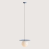 Lampa wisząca szklana Loop 1125G16_M kulista Aldex kulista niebieski