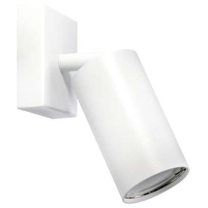 Kinkiet LAMPA ścienna MANAM 03759 Ideus metalowa OPRAWA regulowana tuba reflektorek okrągły biały