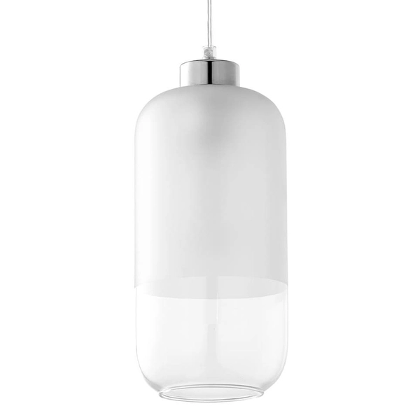 Lampa zwisowa Marco 3356 TK Lighting biała szklana przezroczysta