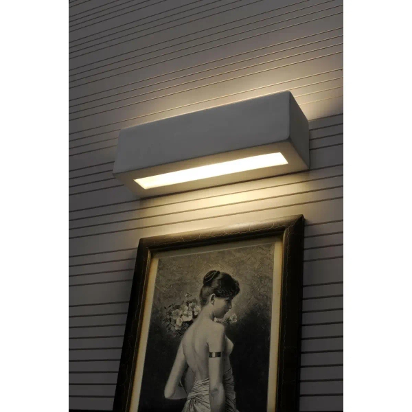 Kinkiet LAMPA ścienna SL.0006 przyścienna OPRAWA ceramiczna belka prostokątna biała