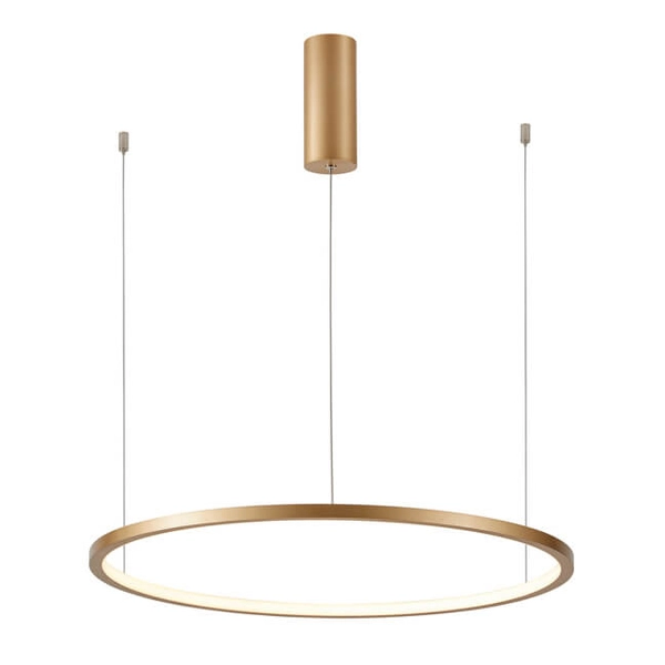Zwisająca lampa pierścieniowa Vinola PND-56135B-060RPP-GD-3KS4K-TRDIMM Italux LED 38W 3000-4000K złota