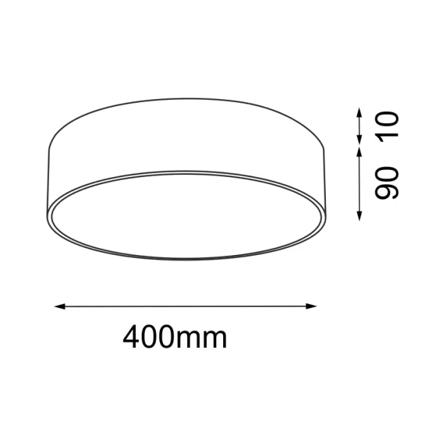 Sufitowa lampa do kuchni Kengo 1400 tuba okrągła czarna