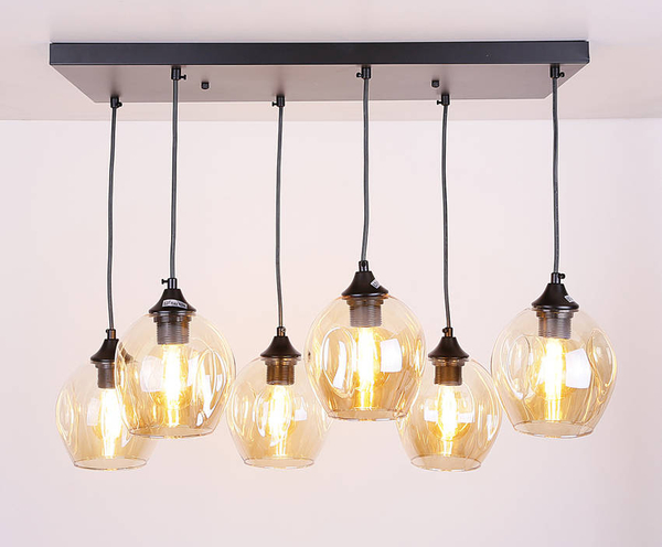 Wisząca lampa Aspa 36-00620 Candellux kaskada czarna brązowa