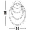 Ścienna LAMPA glamour DEAN LE41384 Luces Exclusivas okrąga OPRAWA kinkiet LED 29,5W 3000K metalowy pierścień ring złoty
