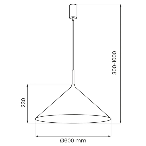 Regulowana wisząca lampa  CAPITAL MLP0950 stożek na korytarz niebieska