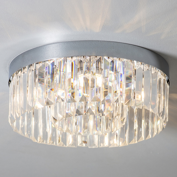 Plafon kryształowy Crystal 35612 Saxby styl glamour IP44 chrom