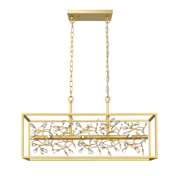 Żyrandol na łańcuchu Spring P0578-06C-V7V7 Zumaline złoty przezroczysty