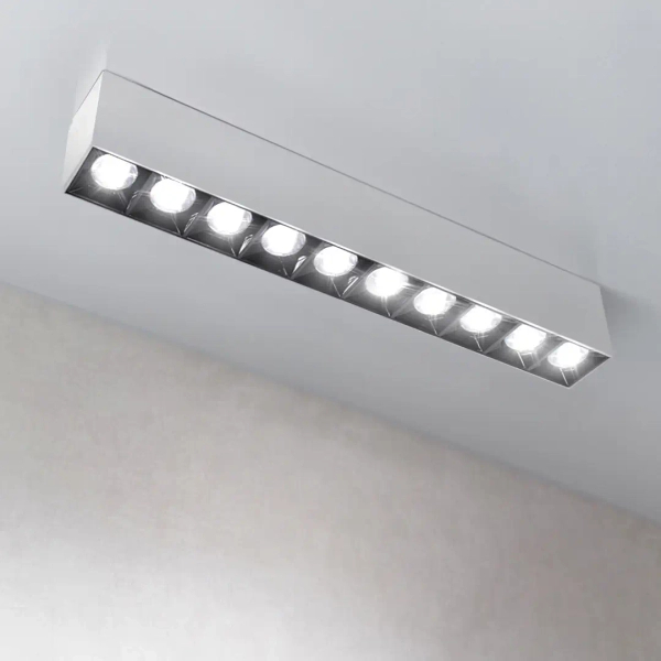 Sufitowa ledowa lampa 1064 LED 30W 4000K liniowa biały czarny