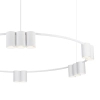Wisząca lampa tuba GENESIS ML0377 podłużna metalowa biała