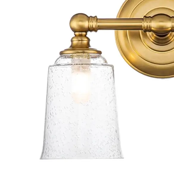 Salonowa lampa ścienna Huguenot Lake FE-HUGOLAKE2BATH-BB Feiss mosiądz