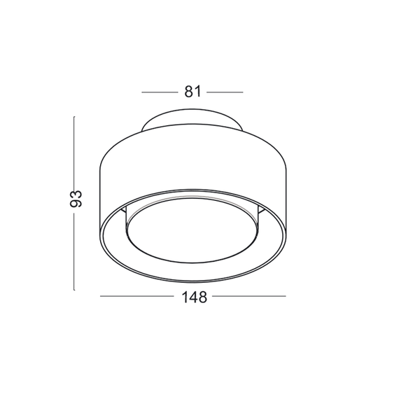 Plafon ledowy Braket 322901102 Elkim 6W 3000K minimalistyczny biały
