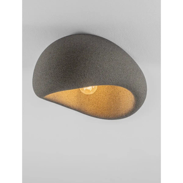 Plafon kopułowy PALINZA LE453281 do sypialni żywica szara