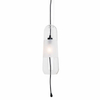Zwisowa lampa do salonu Mauri P0588 przezroczysta czarna