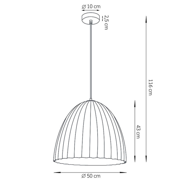 Zwisająca lampa nad wyspę Telma 32022 Sigma plisowana biała złota